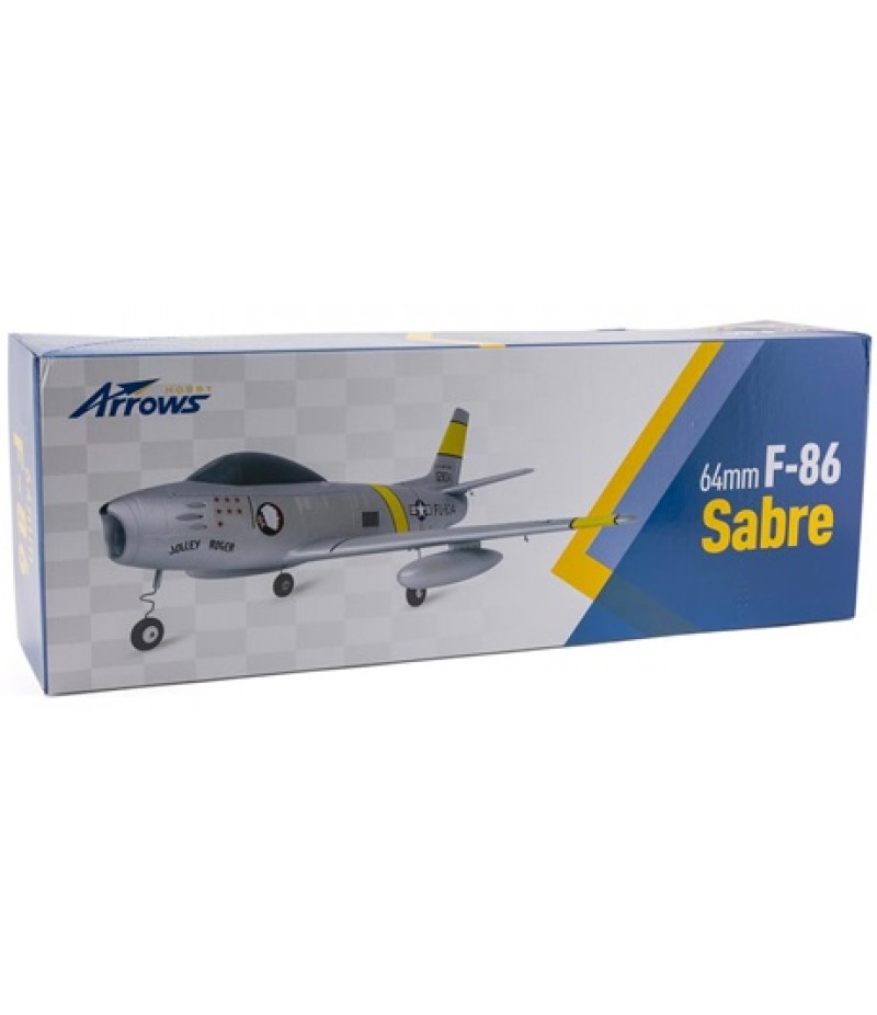 Arrows Hobby F-86 Sabre 64mm EDF PNP Electric Airplane (860mm) w/Vector Flight Stabilization System