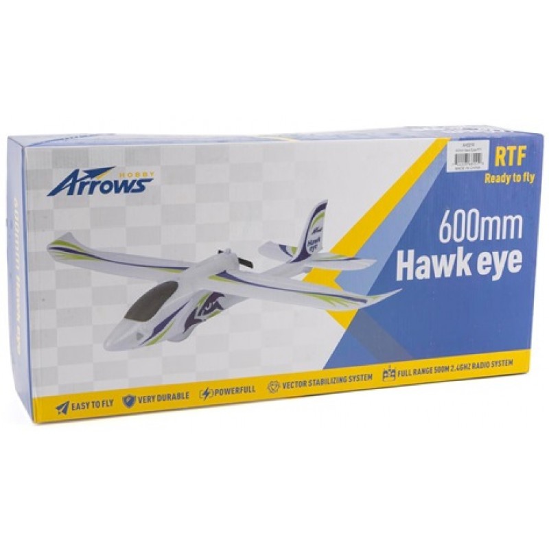 Arrows Hobby Hawk Eye RTF Electric Airplane (600mm) w/Vector Flight Stabilization System