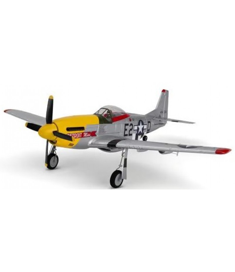 E-flite UMX P-51D Mustang "Detroit Miss" Basic BNF Electric Airplane (493mm) w/AS3X & SAFE