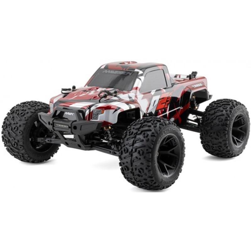 Maverick Quantum2 Flux Brushless 1/10 4WD RTR Electric Monster Truck (Red)