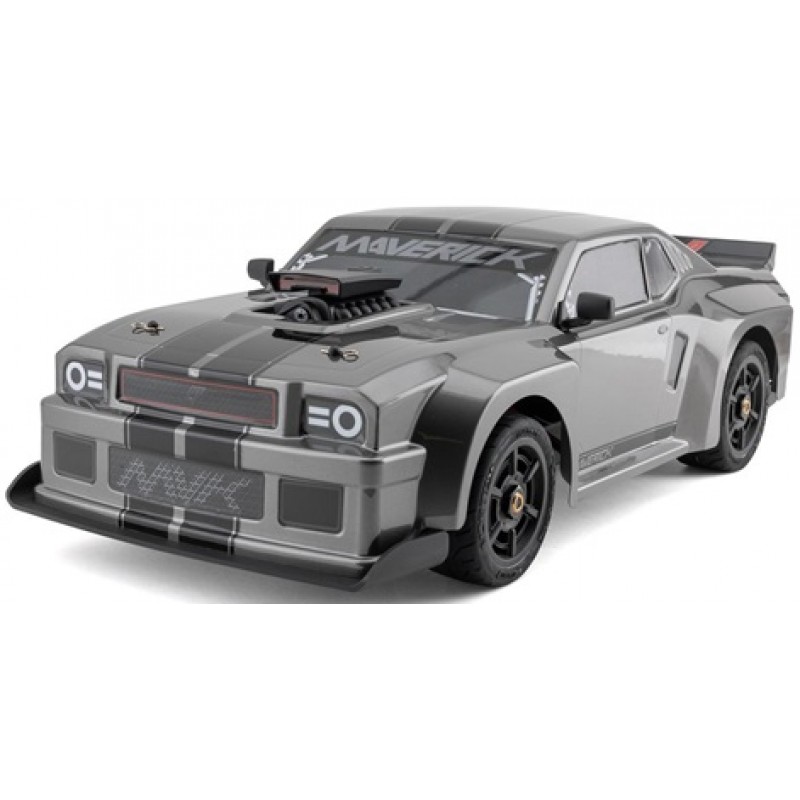 Maverick QuantumR Flux 1/8 4S 4WD Brushless RTR Electric Muscle Car (Grey) w/2.4GHz Transmitter