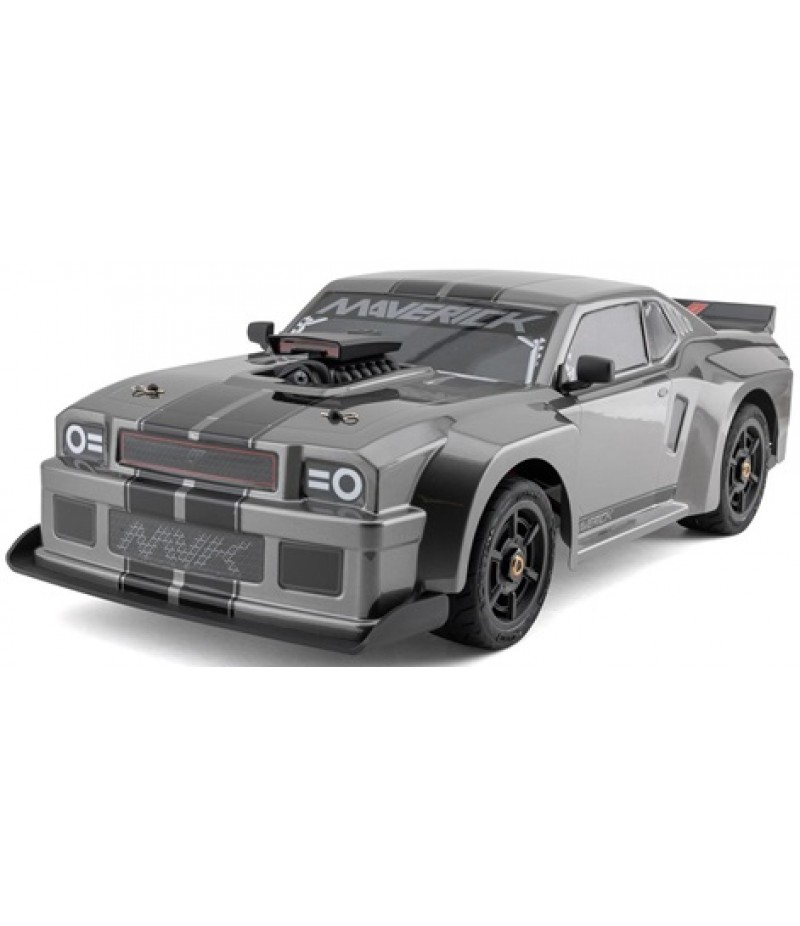 Maverick QuantumR Flux 1/8 4S 4WD Brushless RTR Electric Muscle Car (Grey) w/2.4GHz Transmitter