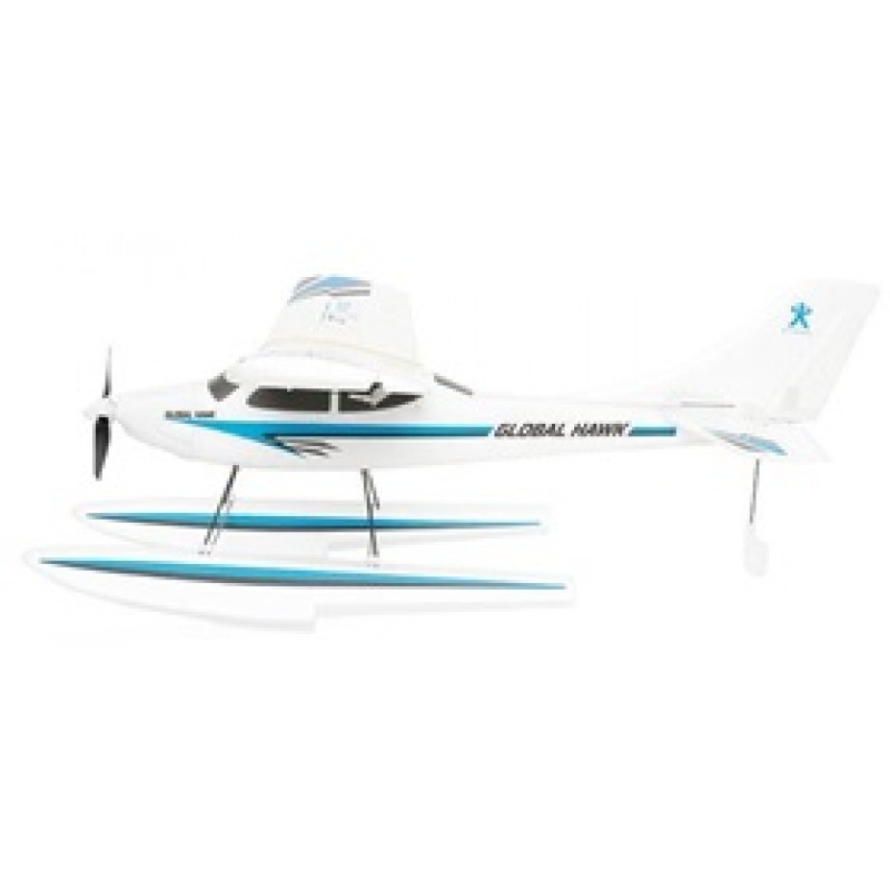 PlaySTEM Global Hawk RC Trainer w/Floats - Blue