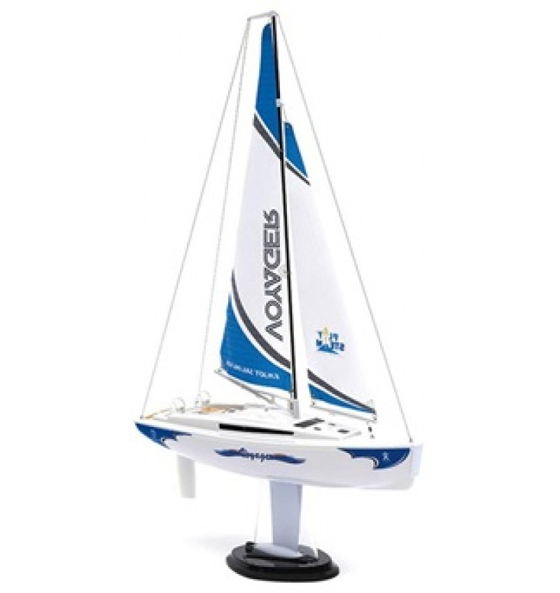 PlaySTEM Voyager 280 Motor-Powered RC Sailboat (Blue) w/2.4GHz Transmitter