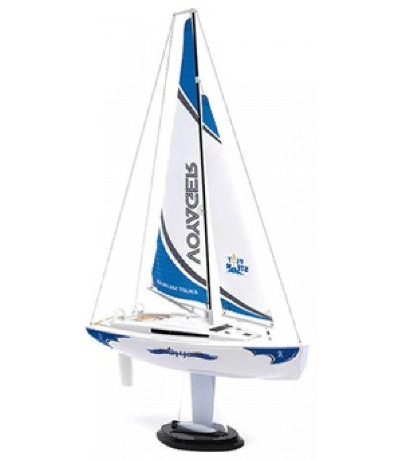 PlaySTEM Voyager 280 Motor-Powered RC Sailboat (Blue) w/2.4GHz Transmitter