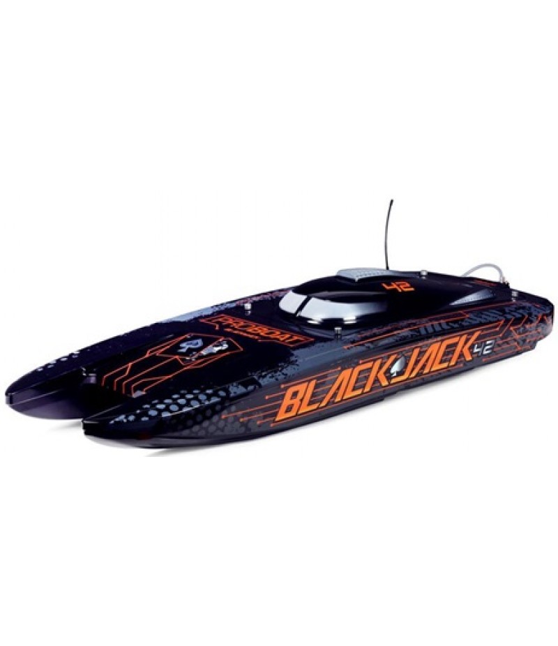 Pro Boat Blackjack 42" 8S Brushless RTR Electric Catamaran (Black/Orange) w/2.4GHz Radio System