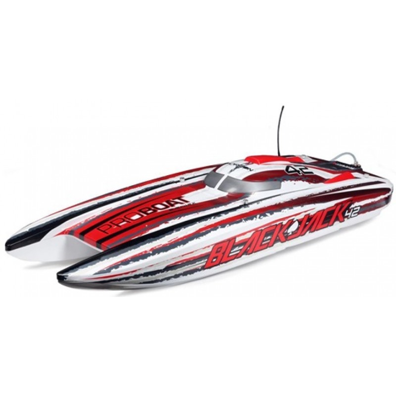 Pro Boat Blackjack 42" 8S Brushless RTR Electric Catamaran (White/Red) w/2.4GHz Radio System