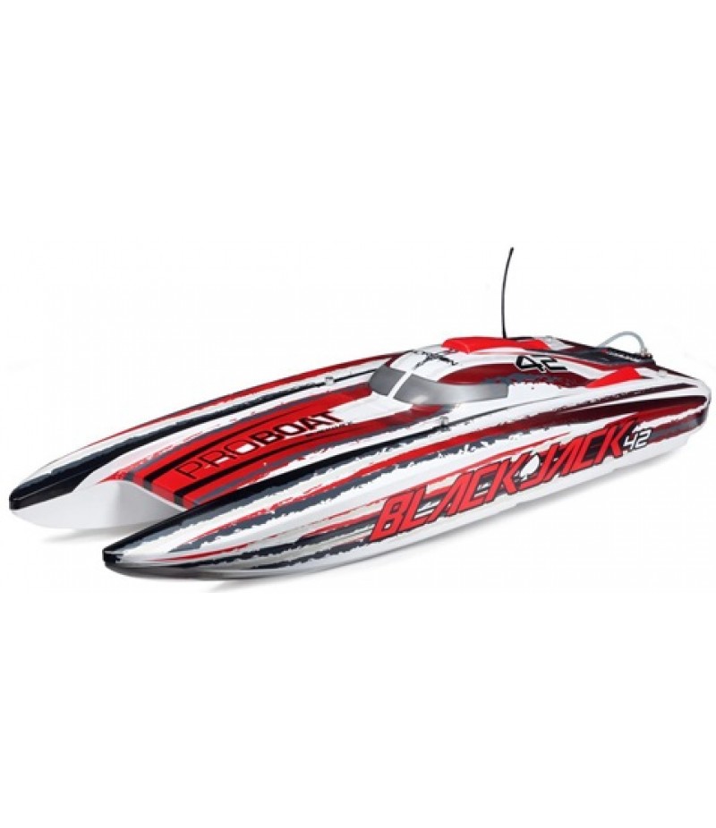 Pro Boat Blackjack 42" 8S Brushless RTR Electric Catamaran (White/Red) w/2.4GHz Radio System