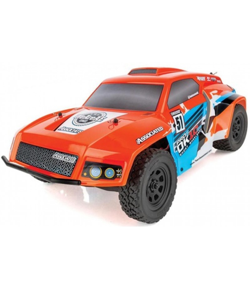 Team Associated Pro2 DK10SW 2WD 1/10 Brushless Dakar Rally Racer (Orange) Combo w/2.4GHz Radio, Battery & Charger