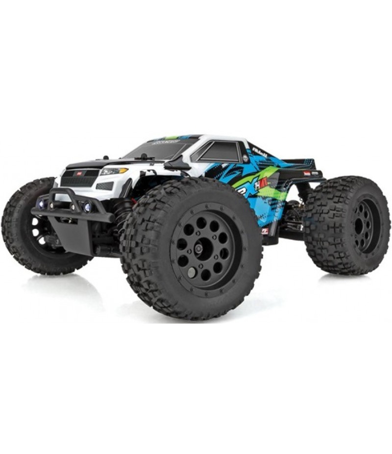 Team Associated Reflex 14MT 1/14 RTR 4WD Brushless Mini Monster Truck Combo (Green/Blue) w/2.4GHz Radio, Battery & Charger