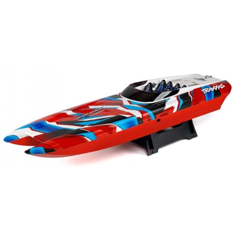 Traxxas DCB M41 Widebody 40" Catamaran High Performance 6S Race Boat (Red) w/TQi 2.4Ghz Radio & TSM