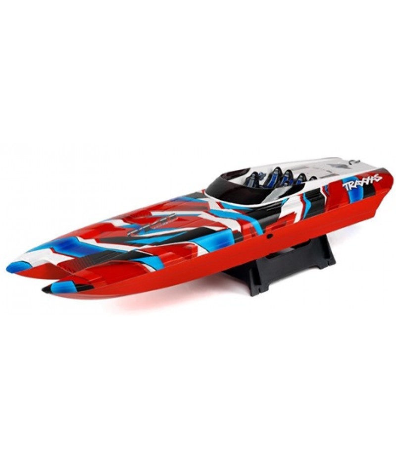 Traxxas DCB M41 Widebody 40" Catamaran High Performance 6S Race Boat (Red) w/TQi 2.4Ghz Radio & TSM