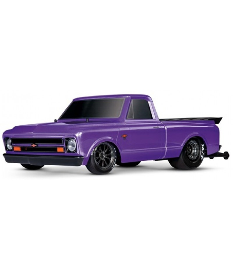 Traxxas Drag Slash 1/10 2WD RTR No Prep Truck w/1967 Chevrolet C10 Body (Purple) TQi 2.4GHz Radio & TSM