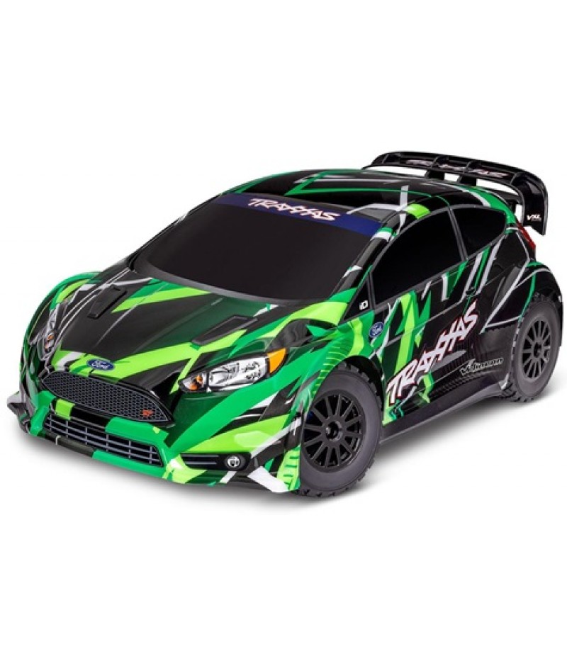 Traxxas Ford Fiesta ST 4x4 VXL Brushless 1/10 RTR AWD Rally Car (Green) w/TQi 2.4GHz Radio & TSM