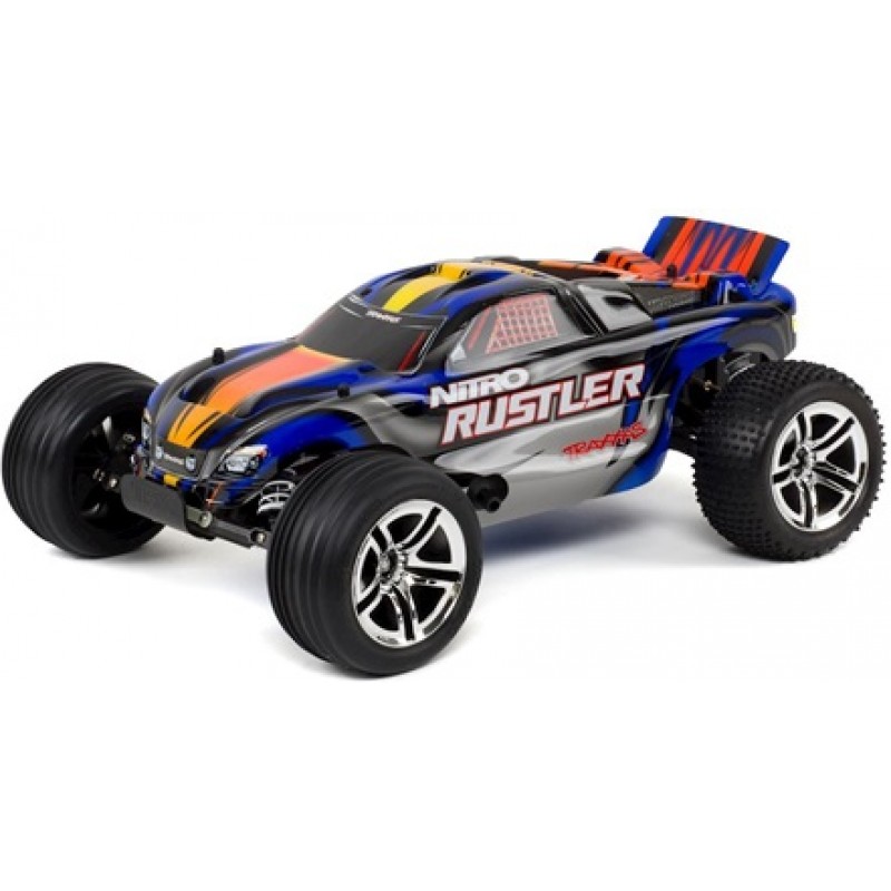 Traxxas Nitro Rustler 1/10 2WD with TSM (Blue)