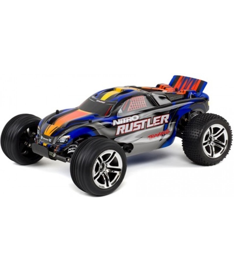 Traxxas Nitro Rustler 1/10 2WD with TSM (Blue)