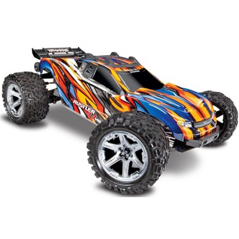 Traxxas Rustler 4X4 VXL 1/10 Scale Stadium Truck with TSM (Orange)