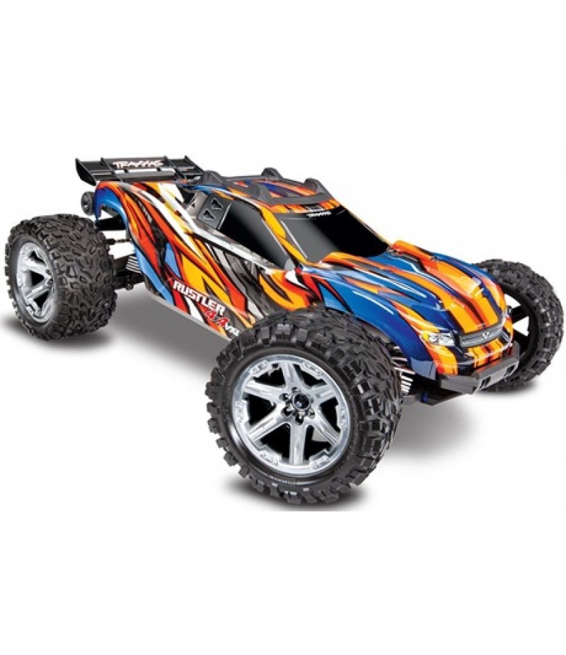 Traxxas Rustler 4X4 VXL 1/10 Scale Stadium Truck with TSM (Orange)