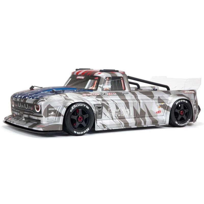 ARRMA Infraction V2 6S BLX 1/7 4WD Truck RTR, Silver