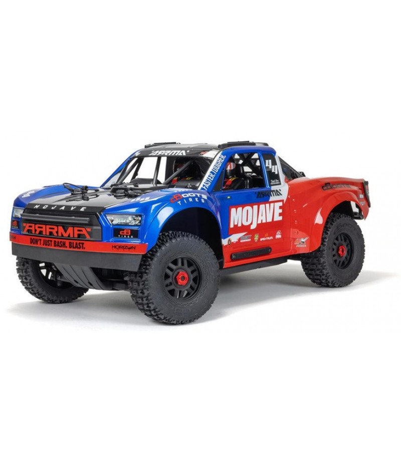 ARRMA MOJAVE 4X4 4S BLX 1/8 Desert Truck RTR, Blue/Red