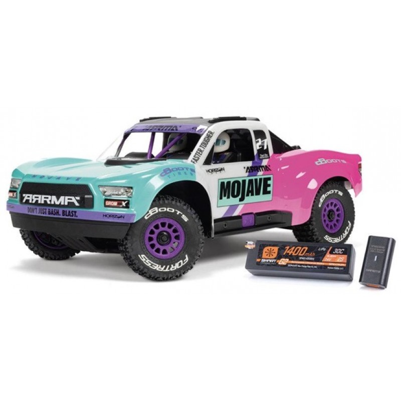 ARRMA Mojave GROM BLX Small Scale 4WD Desert Truck RTR Combo, Teal