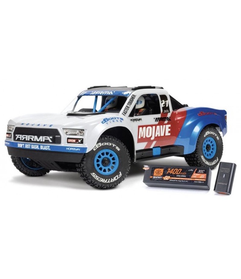 ARRMA Mojave GROM BLX Small Scale 4WD Desert Truck RTR Combo, White