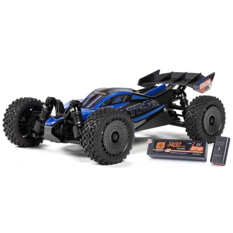 ARRMA Typhon GROM BLX Small Scale 4WD Buggy RTR Combo, Blue