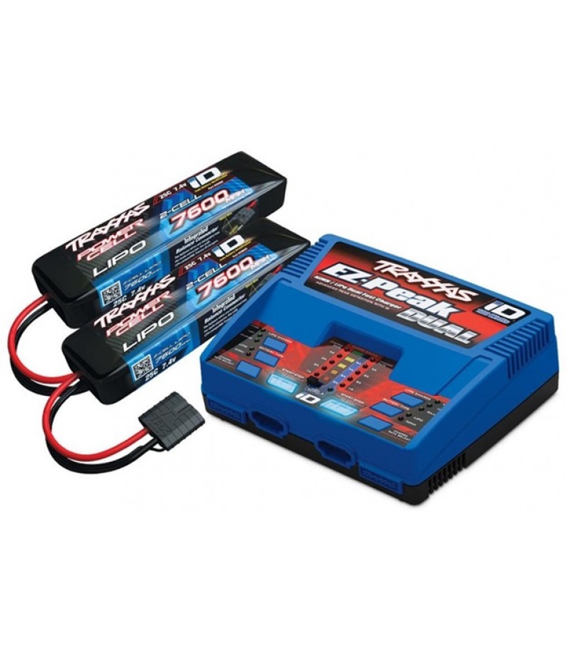 Traxxas 2S 7600mAh Battery / iD Charger Completer Pack