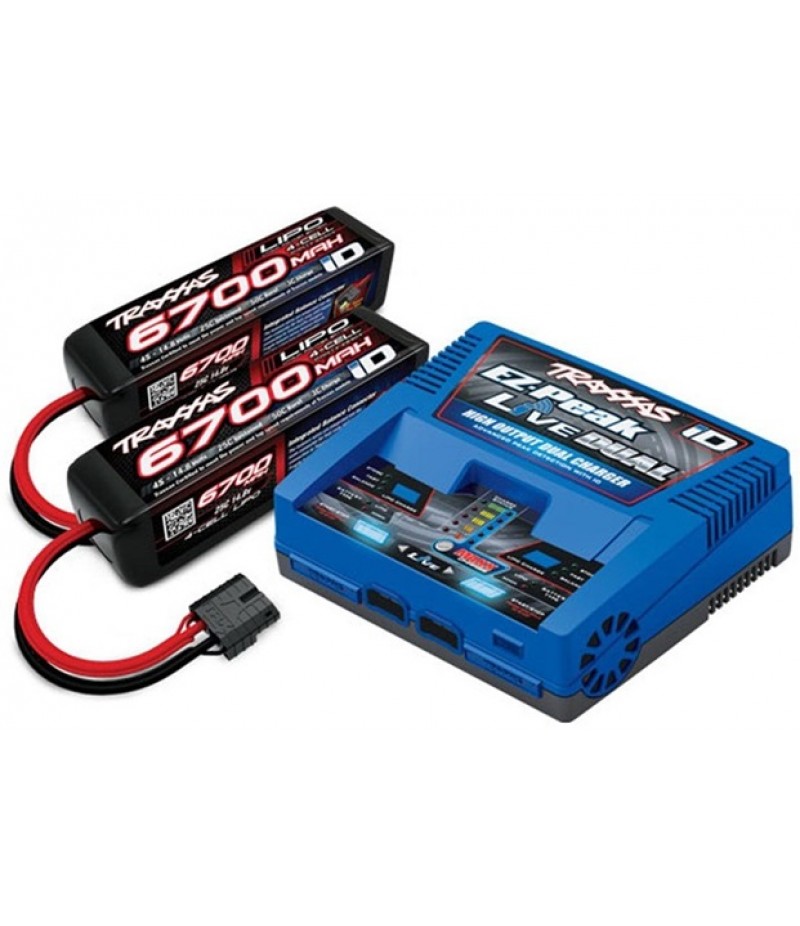 Traxxas 8S 6700mAh Battery / iD Charger Completer Pack