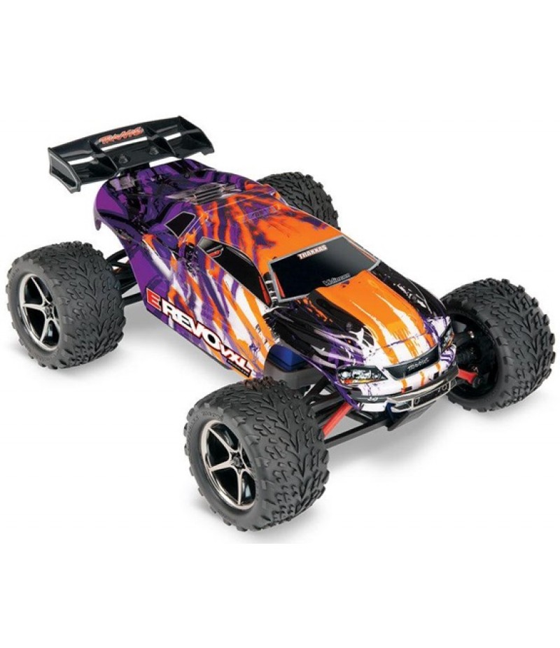 Traxxas E-Revo VXL 1/16 4X4 Monster Truck RTR, Combo, Purple