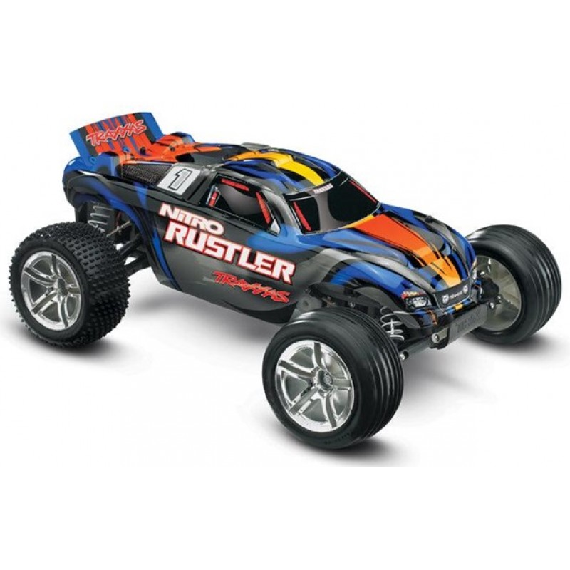 Traxxas Nitro Rustler 1/10 2WD Stadium Truck RTR, Blue