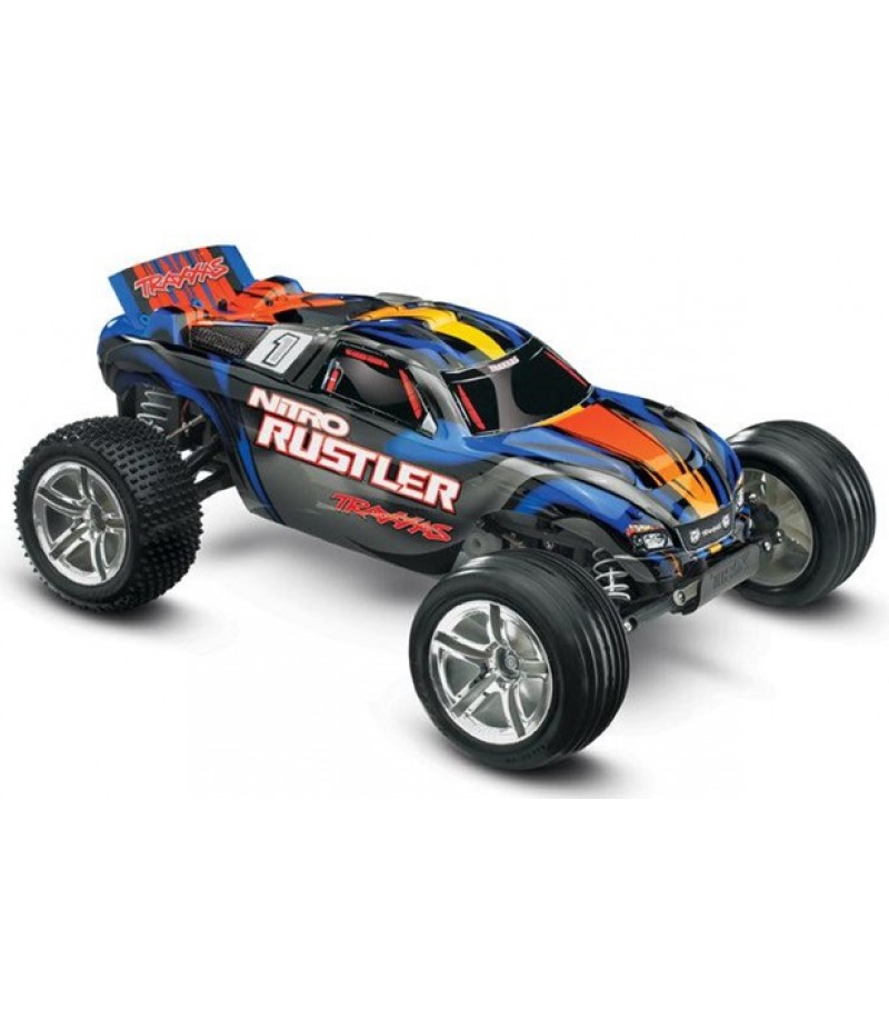 Traxxas Nitro Rustler 1/10 2WD Stadium Truck RTR, Blue