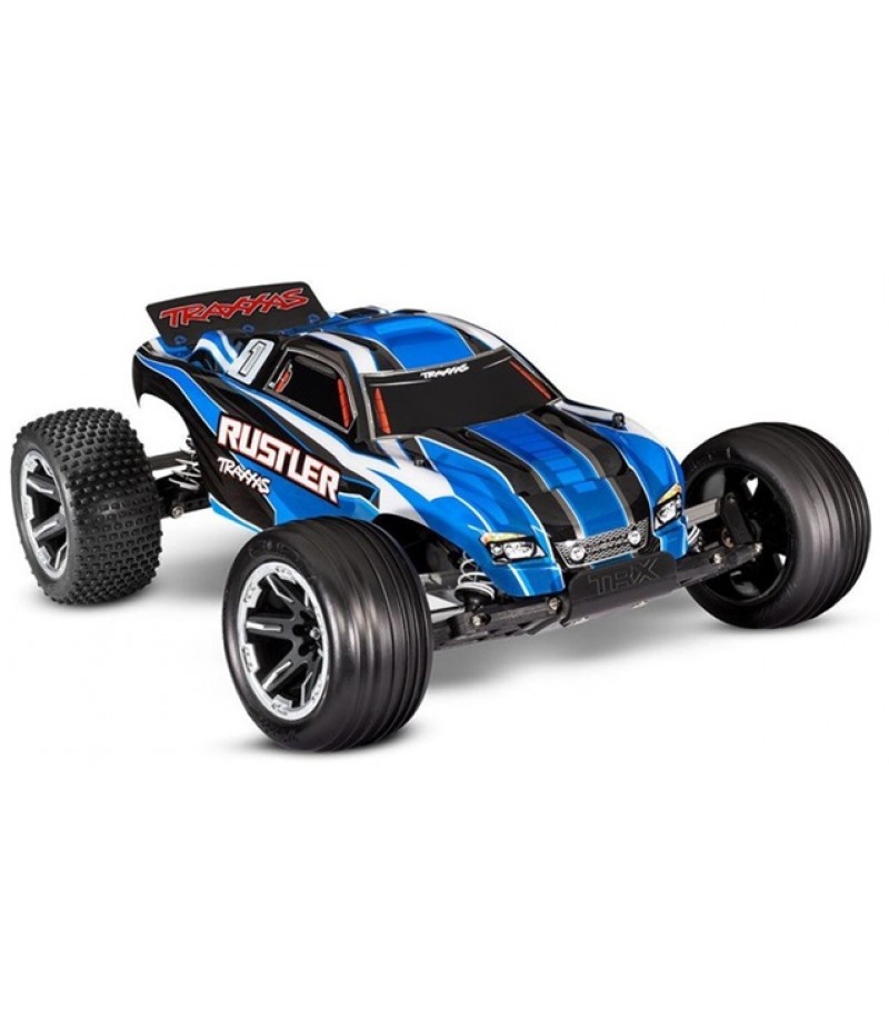 Traxxas Rustler 1/10 2WD Stadium Truck RTR, Combo, Blue