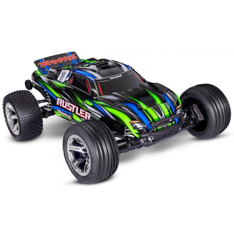 Traxxas Rustler BL-2S HD 1/10 2WD Stadium Truck RTR, Green