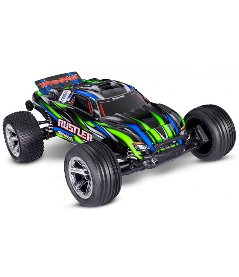 Traxxas Rustler BL-2S HD 1/10 2WD Stadium Truck RTR, Green