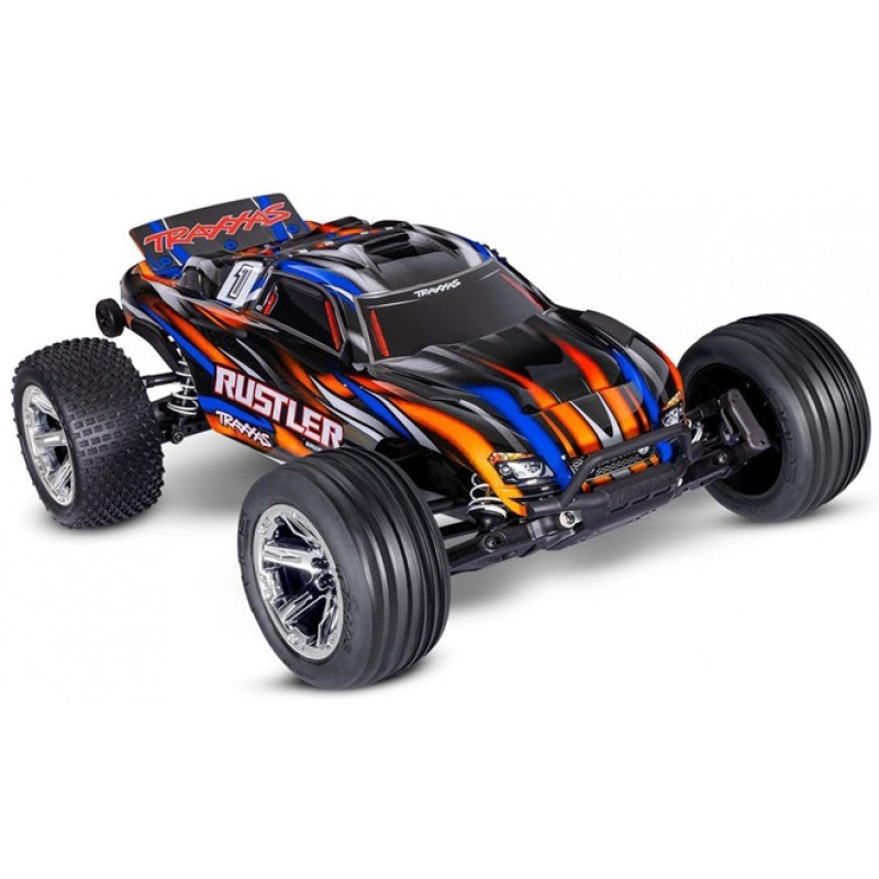 Traxxas Rustler BL-2S HD 1/10 2WD Stadium Truck RTR, Orange