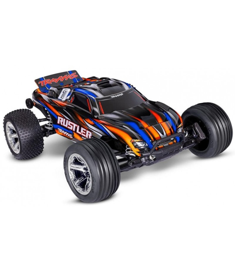 Traxxas Rustler BL-2S HD 1/10 2WD Stadium Truck RTR, Orange