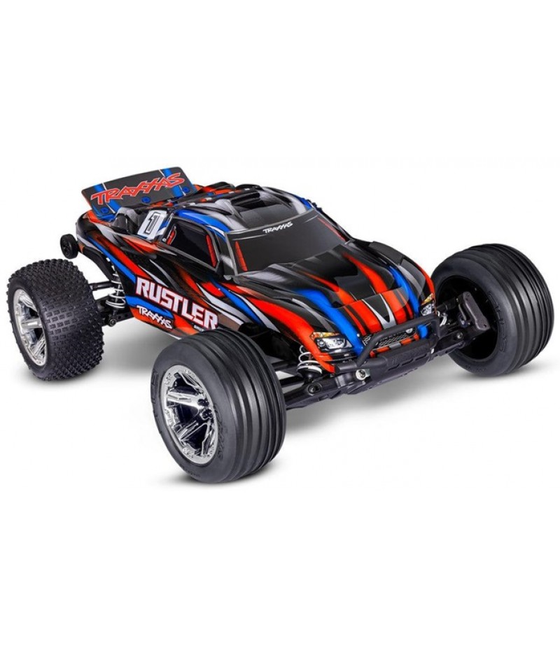 Traxxas Rustler BL-2S HD 1/10 2WD Stadium Truck RTR, Red