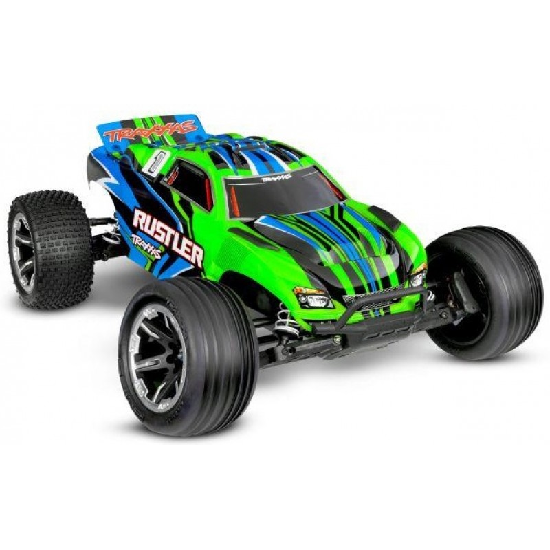 Traxxas Rustler HD 1/10 2WD Stadium Truck RTR, Combo, Green