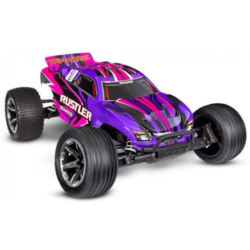 Traxxas Rustler HD 1/10 2WD Stadium Truck RTR, Combo, Pink