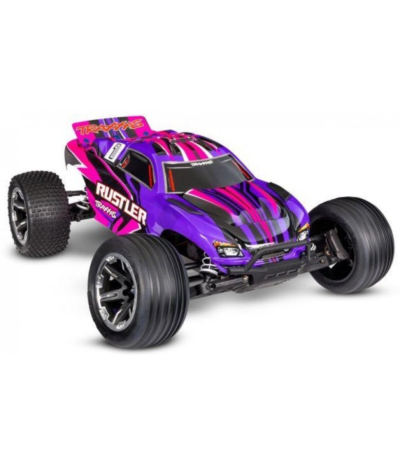 Traxxas Rustler HD 1/10 2WD Stadium Truck RTR, Combo, Pink