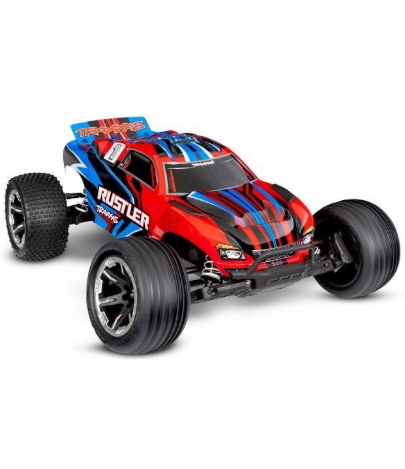 Traxxas Rustler HD 1/10 2WD Stadium Truck RTR, Combo, Red