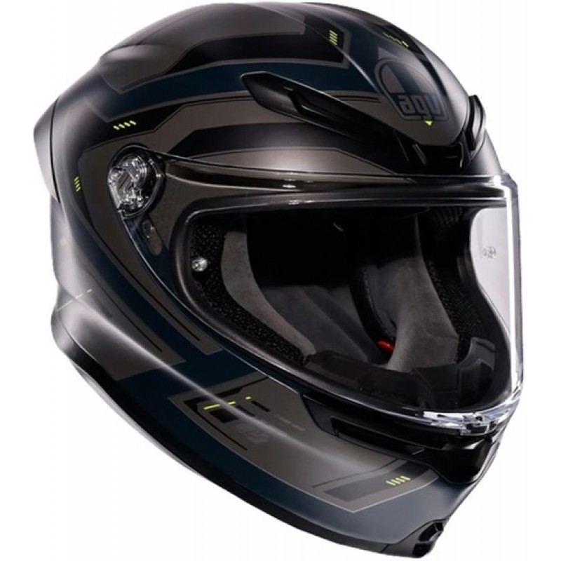 AGV K6 S Enhance Matt Grey / Yellow Fluo