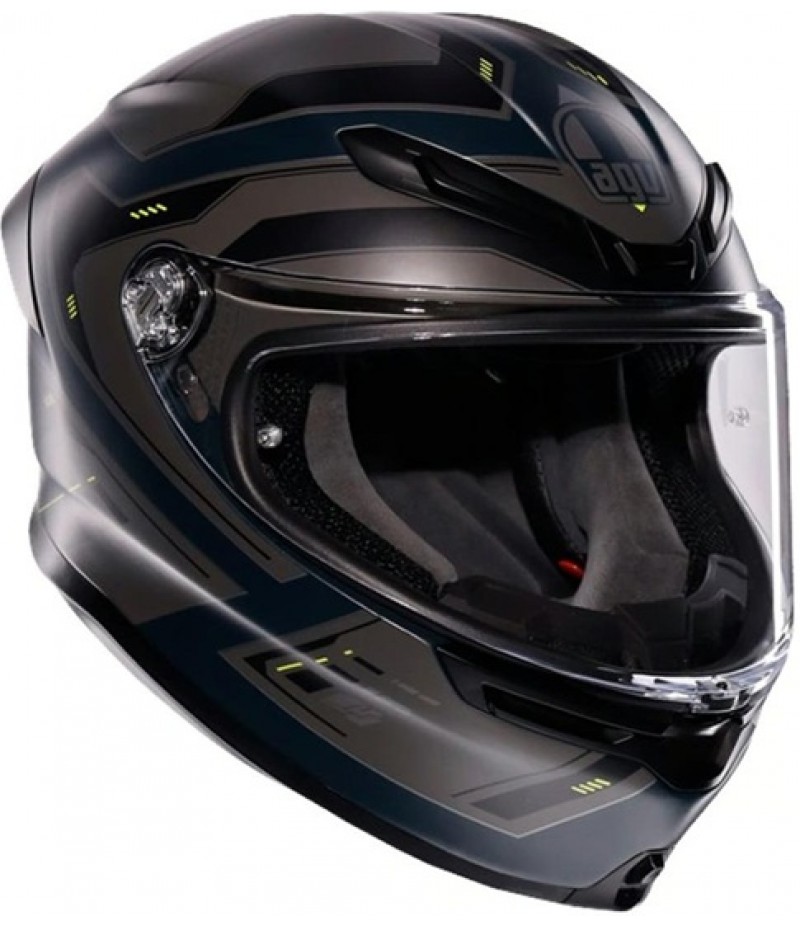 AGV K6 S Enhance Matt Grey / Yellow Fluo