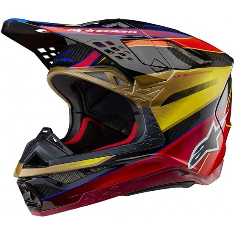 ALPINESTARS Supertech S-M10 Gold Yellow / Rio Red Glossy 2024