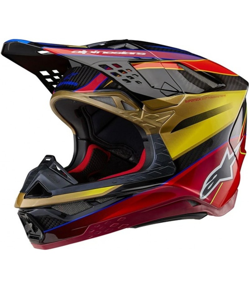 ALPINESTARS Supertech S-M10 Gold Yellow / Rio Red Glossy 2024