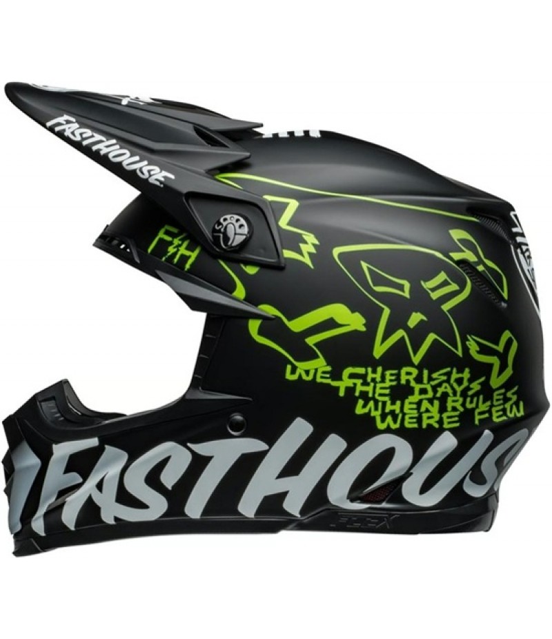 BELL Moto-9S Flex 22.06 Fasthouse Core Matte Black / Yellow 2024