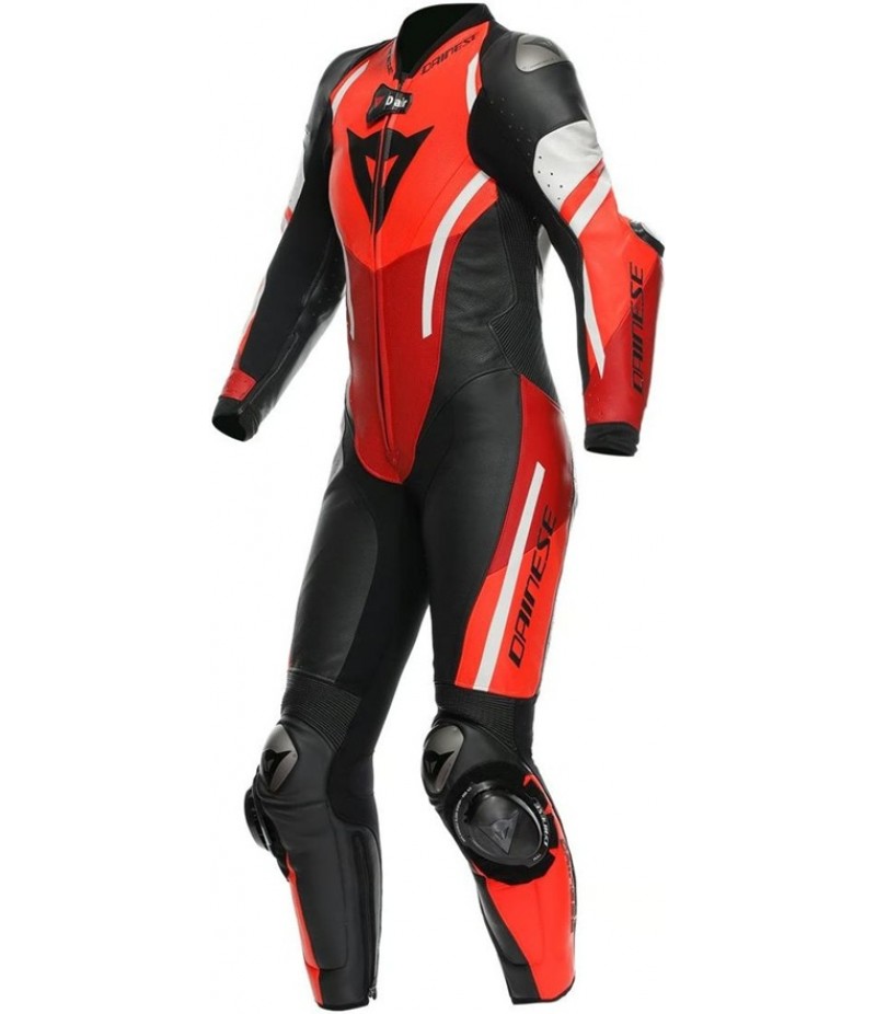 DAINESE Misano 3 Professional Estiva D-Air Lady Black / Red / Fluo-Red